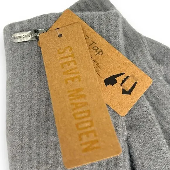 NEW Steve Madden Mittens Gray Touchscreen Gloves Cozy Warm Winter Snow Revolve - Picture 3 of 6